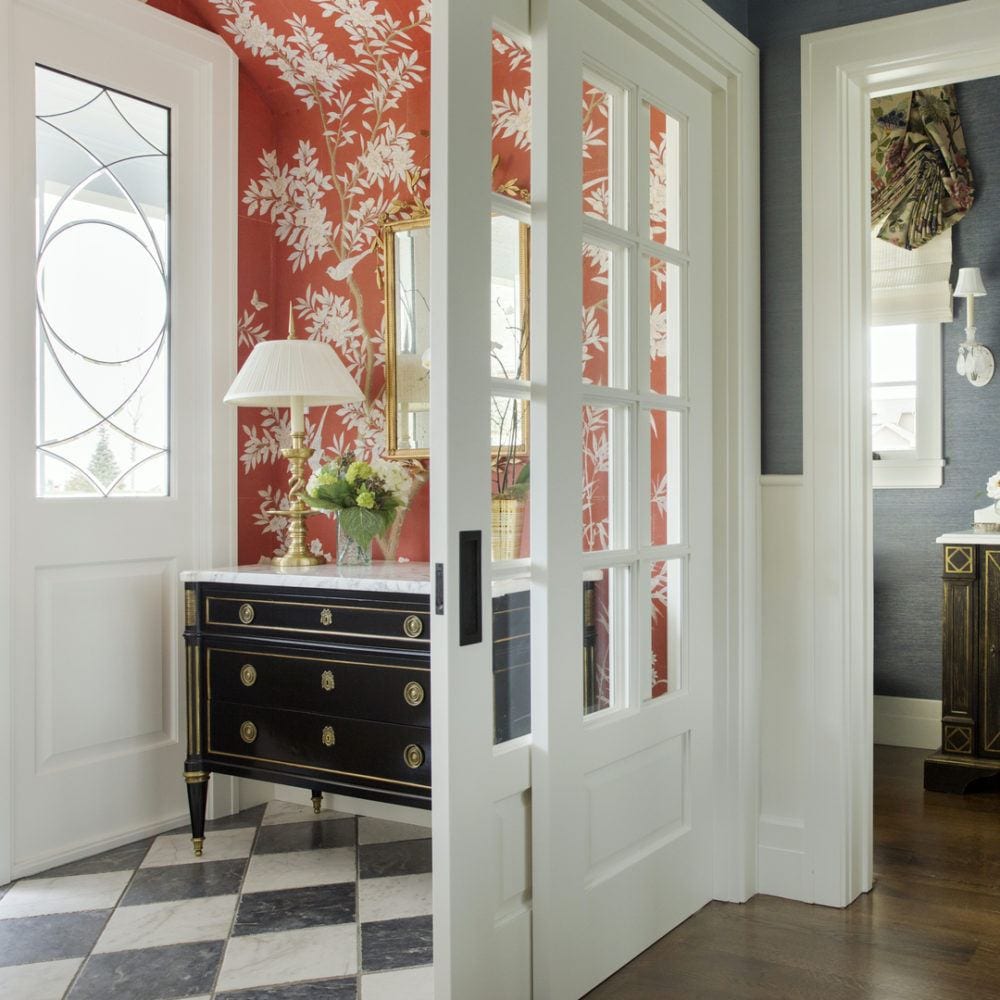 Alexandra rae - entry foyer - sliding French Doors 