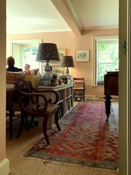 Ben Pentreath - Charlie McCormick - old parsonage-living room seagrass rug - wall-to-wall installation layered rugs - decorating rules