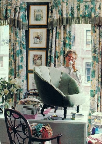 Charlotte Moss Window Valances Draperies - Office early 2000s