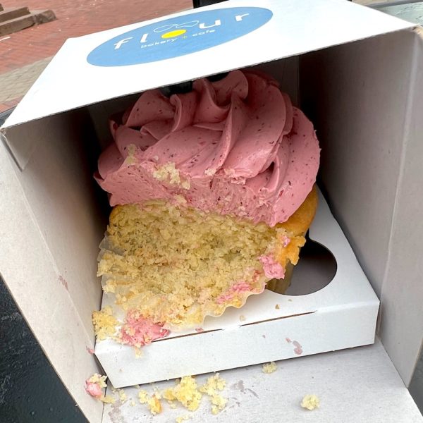 dry horrid cupcake from Flour Bakery