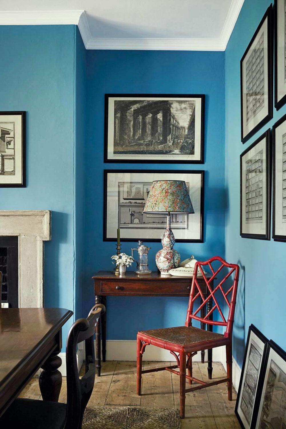 House and Garden-Ben Pentreath-Sharyn-Cairns St. Giles Blue -Benjamin Moore Bluebell