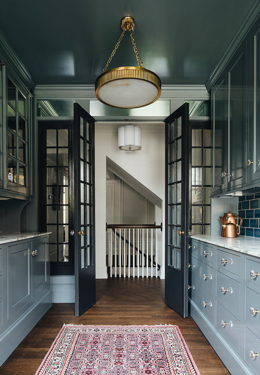 Jean Stoffer Design incredible butler's pantry and one of the most gorgeous kitchen pantries ever!