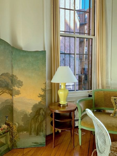 lamp vignette with coolie shade