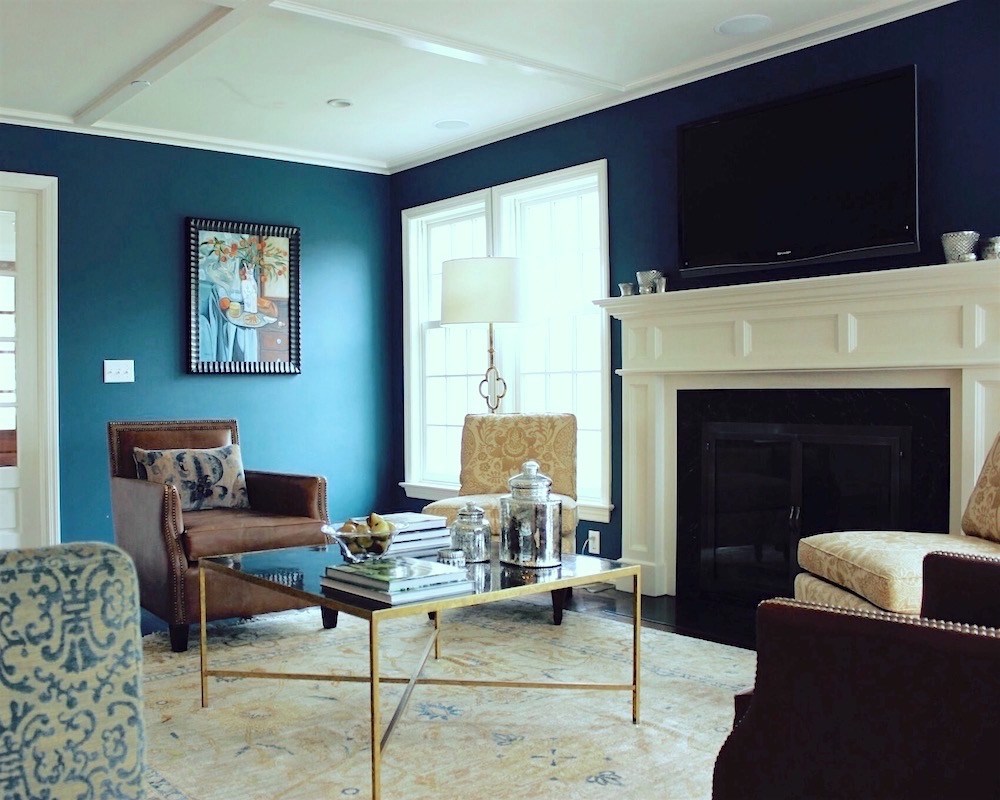 Family Room Benjamin Moore Gentlemans Gray TV Disappear