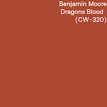 Benjamin Moore dragons blood cw-320