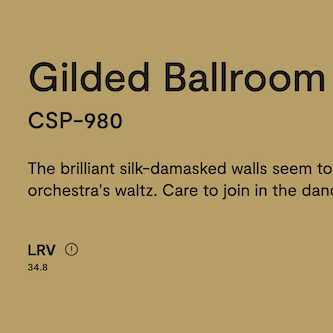 Benjamin Moore Gilded Ballroom csp-980
