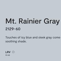 Benjamin Moore Mt. Rainier Gray 2129-60