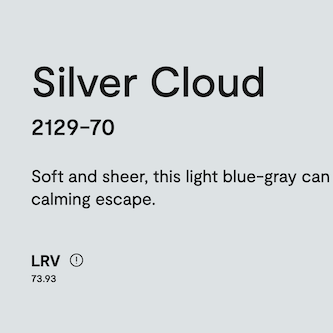 Benjamin Moore Silver Cloud 2129-70