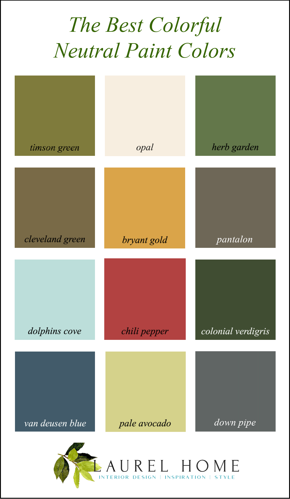 The Best Colorful Neutral Paint Color by Benjamin Moore. There are some twin colors by Farrow & Ball, too.