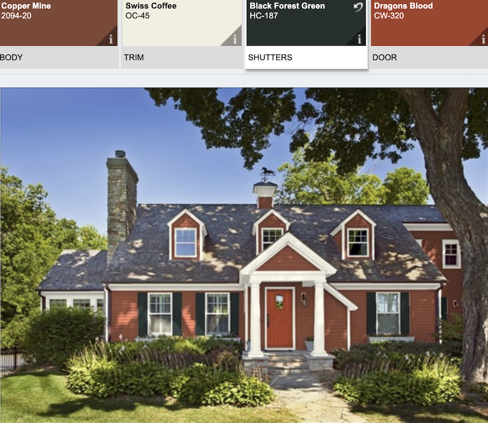 Benjamin Moore Dragons Blood front door