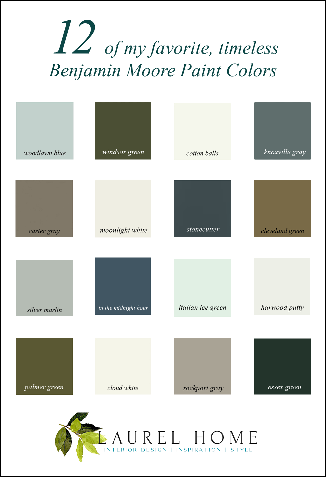 Favorite Benjamin Moore Classic, Timeless Paint Colors