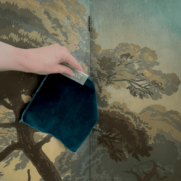 GP&J Baker - Baker House Velvet - Peacock-dark teal velvet- Zuber screen