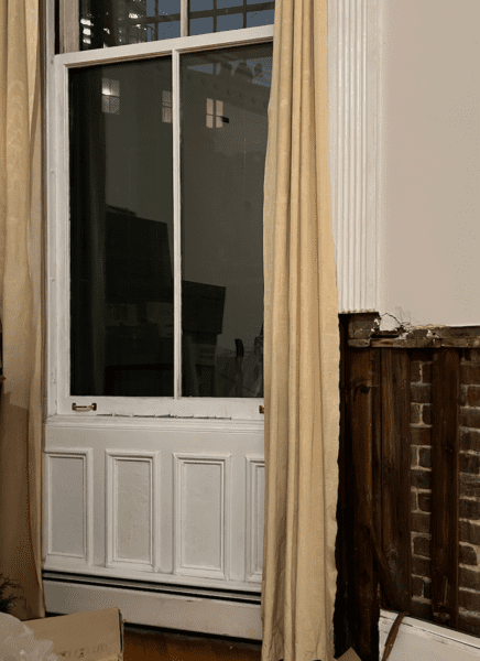 horrid panel moulding under window