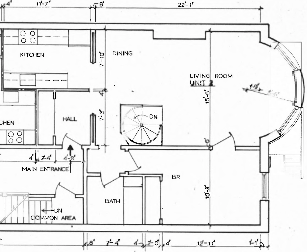 main level commave - inefficient condo layout