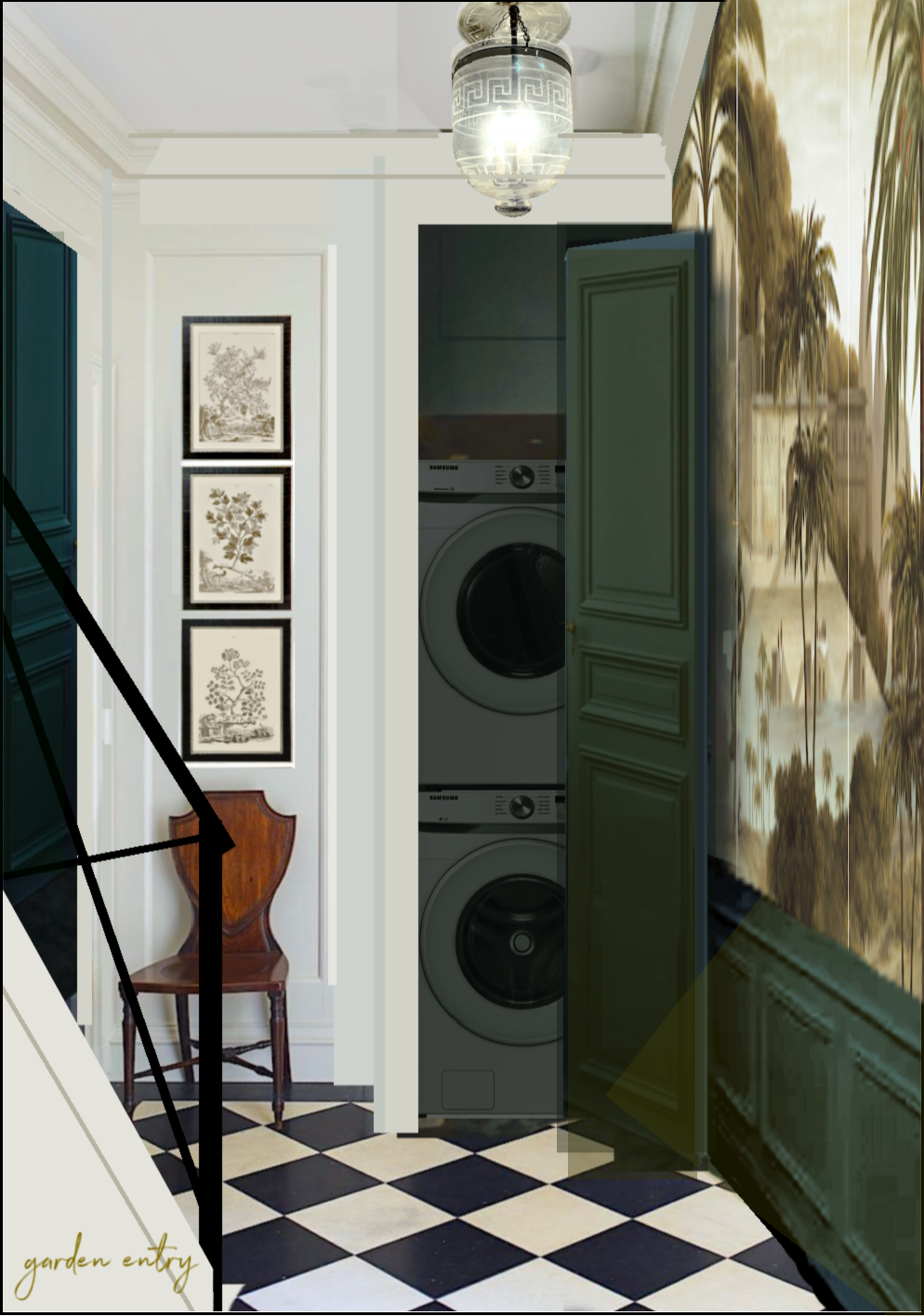 My garden level entry Varanasi