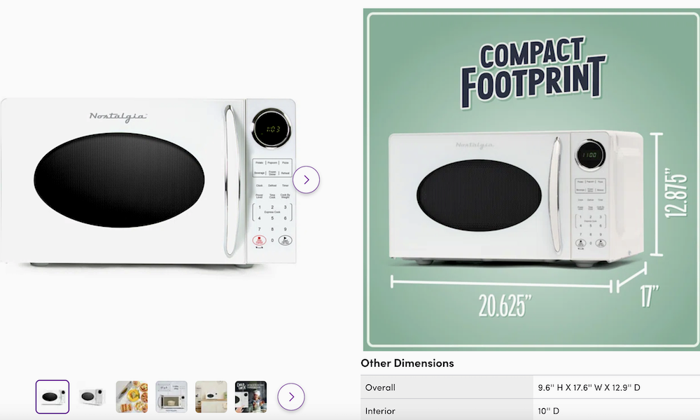 Nostalgia microwave - wrong measurements