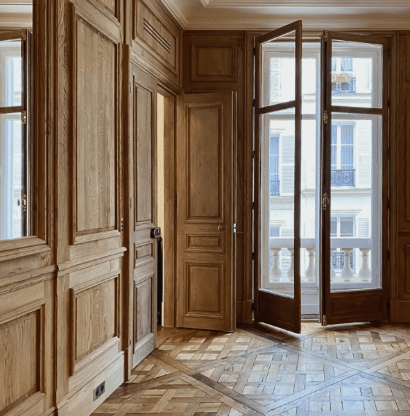 AB Kasha wood paneled room