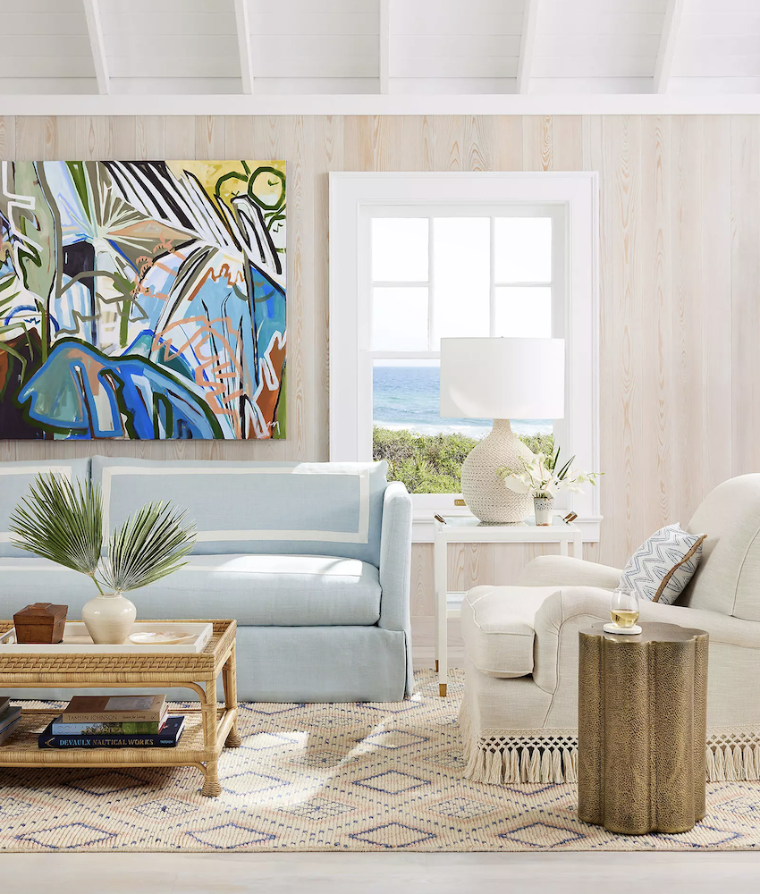 Serena and Lily Cutler Sofa with waterfall skirt