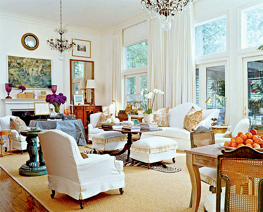 slipcovers elegant living room