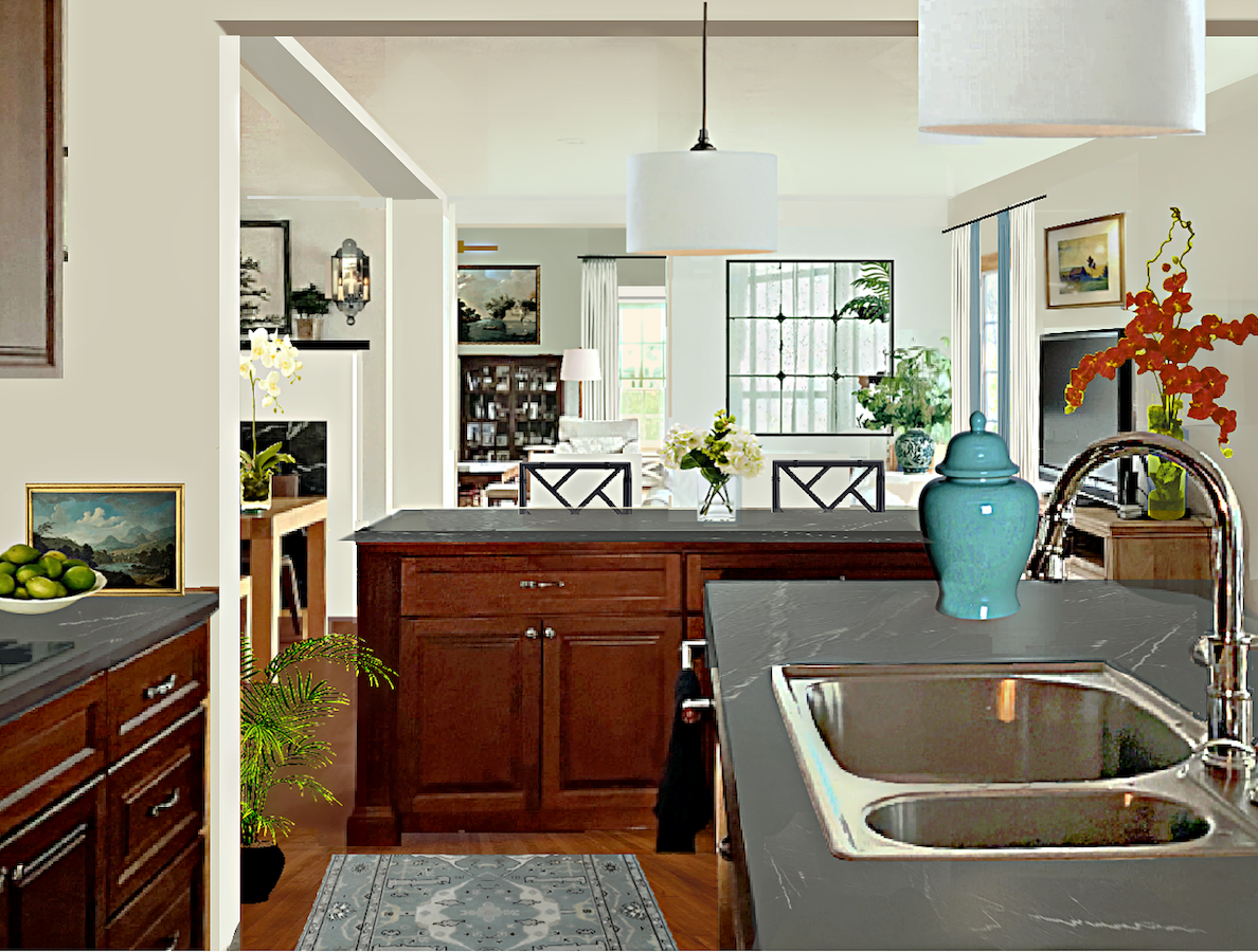 Vicki's kitchen after updates soapstone counters-1 2