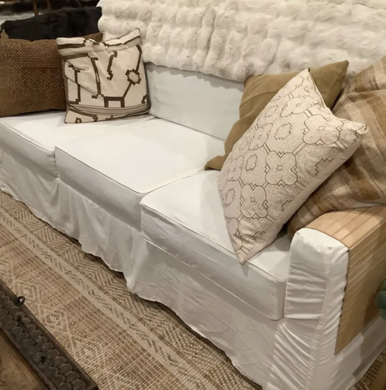 Yucky slipcovered sofa